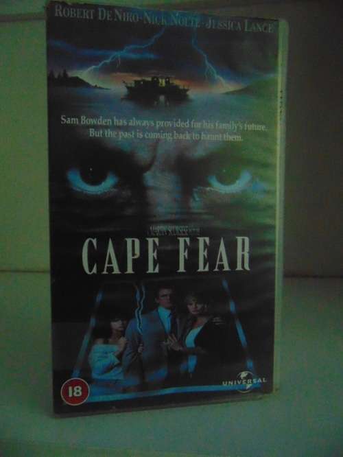 VHS Film Cassette  Title: Cape Fear  Robert De Niro/Jessica Lang/Nick Nolte