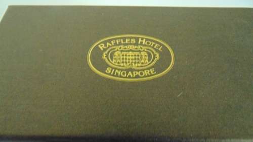 Stainless Steel Raffles Hotel (Singapore) teaspoons - Two in original presentation box