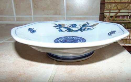 Blue and White Footed Dragon Bowl