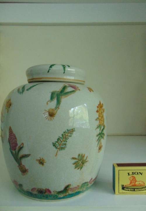 Ginger Jar with Botanical Pattern