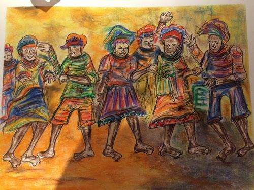 ERIC MBATHA PASTELS ON PAPER