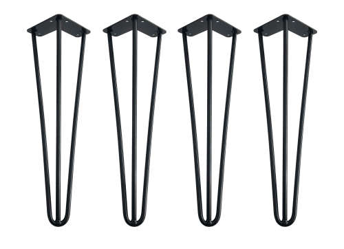 4 x Hairpin Legs - 40cm - Coffee Table / Bench. Powder Coated Black
