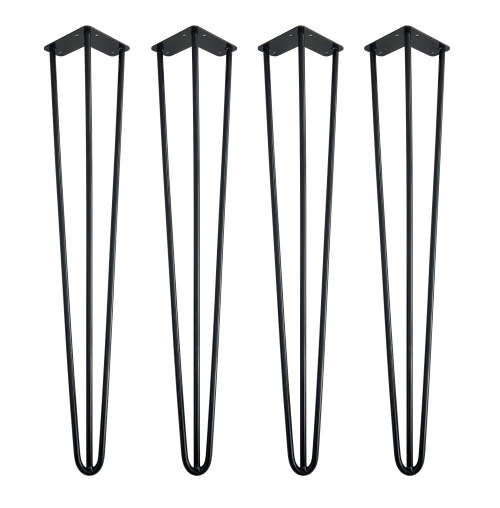 50cm - Hairpin Legs, Side Table / Kids Desk - Powder Coated Black