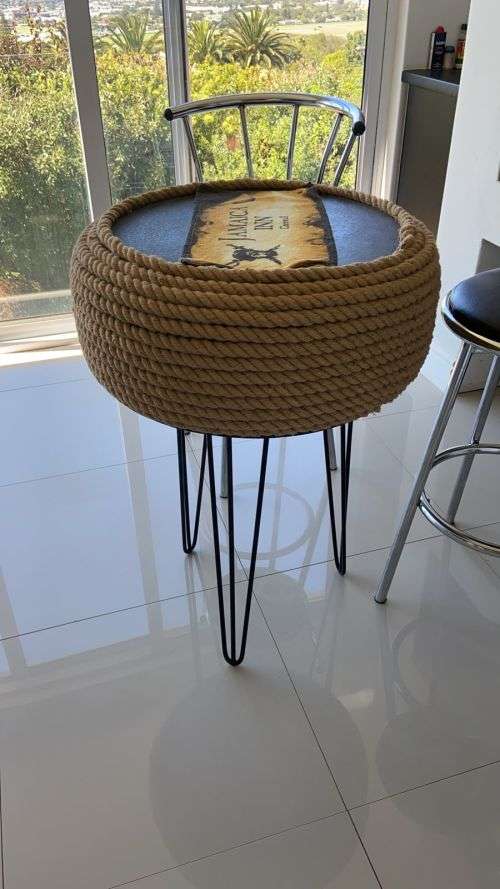 50cm - Hairpin Legs, Side Table / Kids Desk - Powder Coated Black