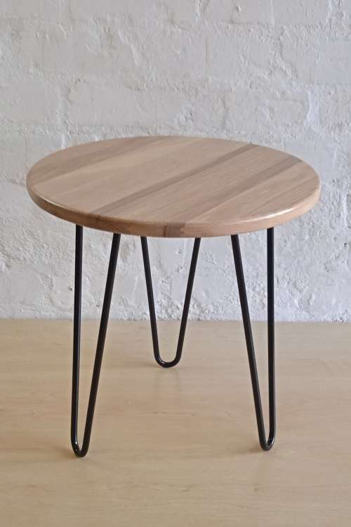 40cm - SET OF 3 - 2 PIN Hairpin Legs, Coffee / Side Table / Bench - POWDER COATED BLACK