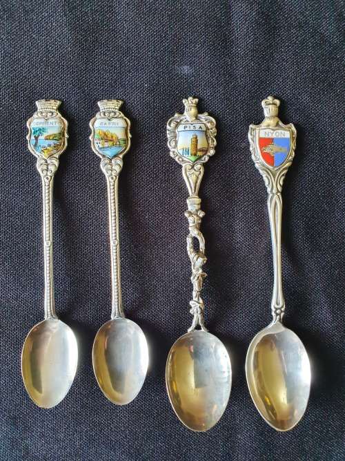 Vintage 800 Silver Souvenir Spoons 10 DAY AUCTION