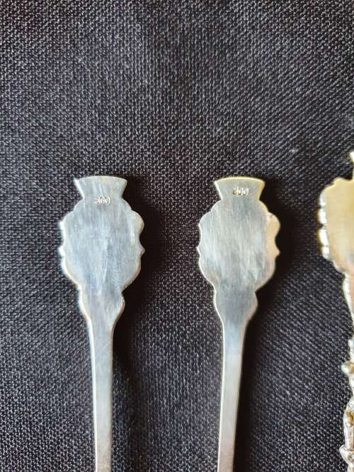 Vintage 800 Silver Souvenir Spoons 10 DAY AUCTION