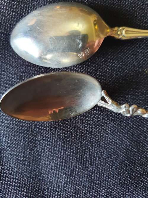 Vintage 800 Silver Souvenir Spoons 10 DAY AUCTION