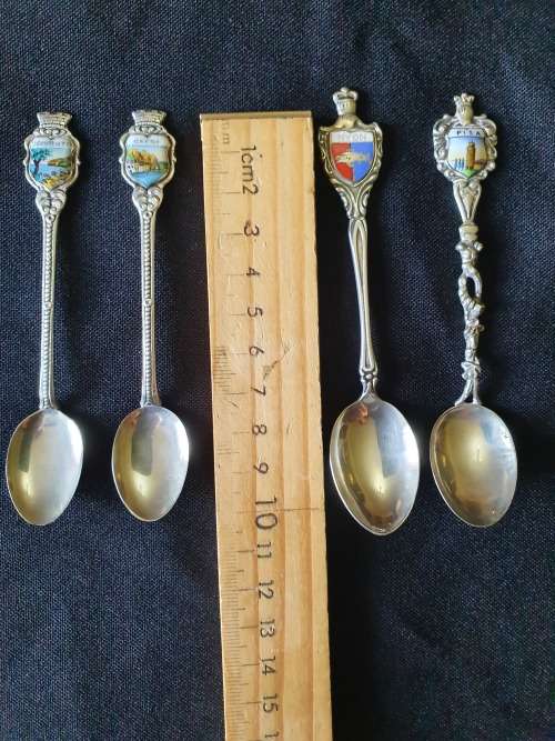 Vintage 800 Silver Souvenir Spoons 10 DAY AUCTION