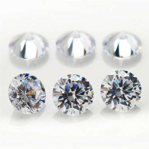 1.00ct White Cubic Zirconia White Excellent Quality Loose Round Cut Stones 5A CLEAR CZ