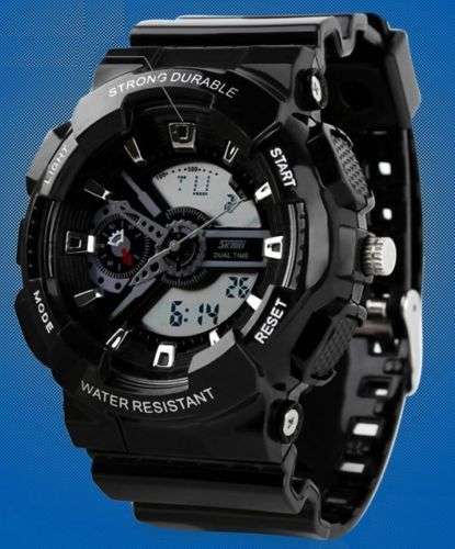 Brand New Mens S-Shock Analogue Digital Day Alarm LED 50m Waterproof SHOCK Sport Watch