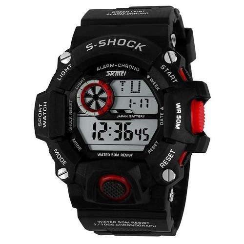 Brand New Mens S-Shock Digital Day Alarm LED 50m Waterproof SHOCK Sport Watch