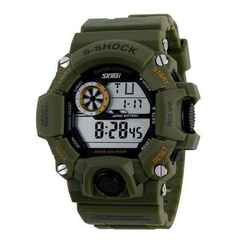Brand New Mens S-Shock Digital Day Alarm LED 50m Waterproof SHOCK Sport Watch