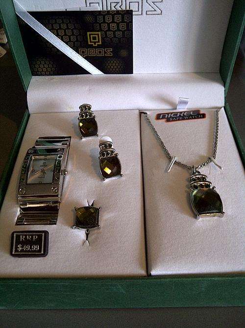 LADIES WATCH GIFT SET (SILVER)