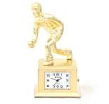Brand New BOWLS PLAYER clock - Prefect Gift - FREE POSTAGE