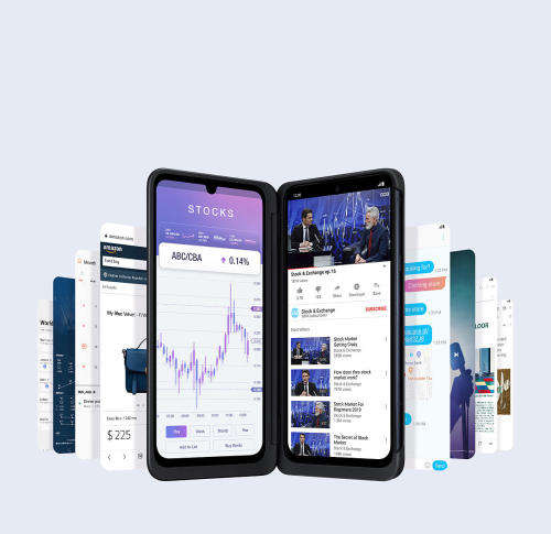 LG G8x ThinQ Dual Screen Smartphone - Aurora Black - 128GB