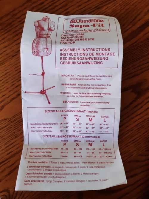 Vintage imported quality adjustable dressmakers doll/mannequin