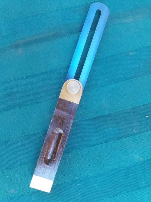 Rosewood handled blued steel T-bevel sliding square