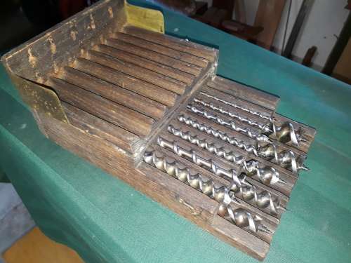 Vintage set of brace drill bits