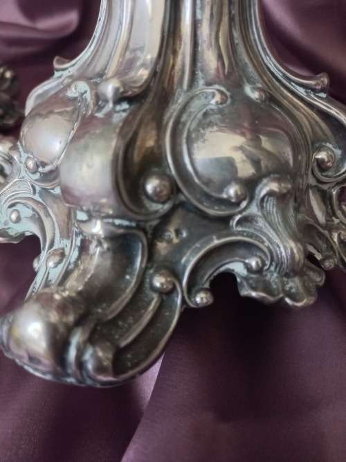 Exquisite antique set of Silver candle holders