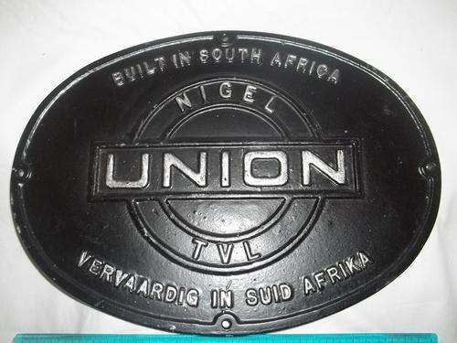 32.5CM BY 23.5CM BLACK UNION NIGEL TVL PLATE ---EXACT REPLICA--