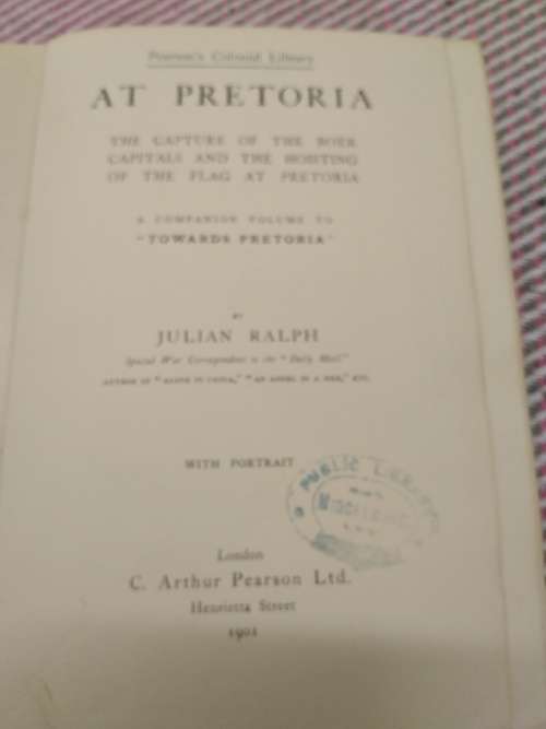 Book At Pretoria 1901 Boer War Book