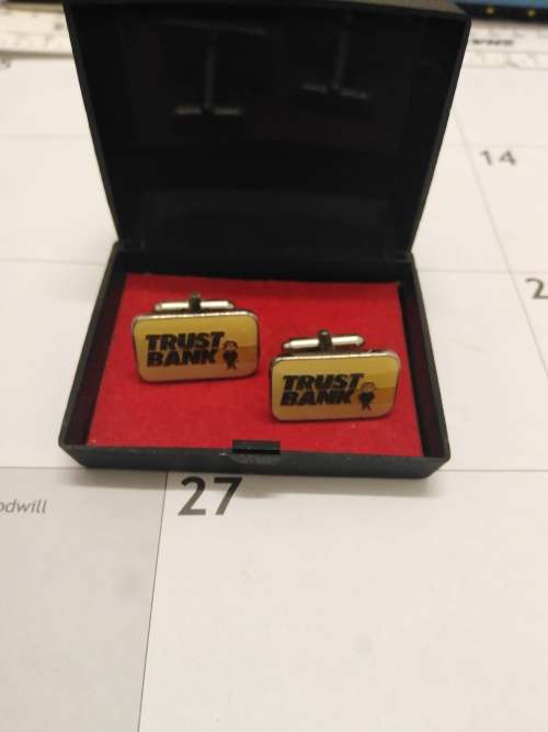Vintage TRUST BANK Cufflinks.