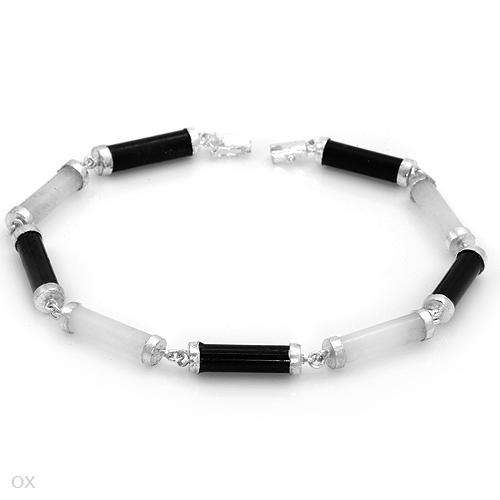 **R2 800.00** Gorgeous Bracelet with Genuine Jades Made of 925 Sterling silver 7.5in