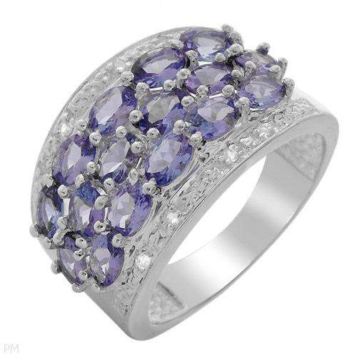 **R5250.00** Nice Brand New Ring With 2.80ctw Precious Stones - TANZANITES & TOPAZES SIZE 7!!!