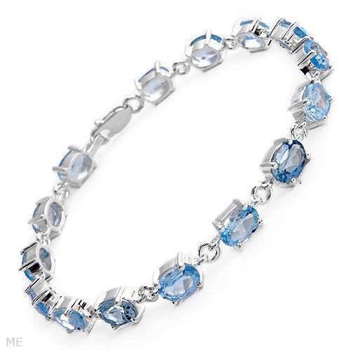 Elegant and Beautiful Brand New Bracelet With 15.00ctw Genuine Topazes Beautifully Crafted in 925 St