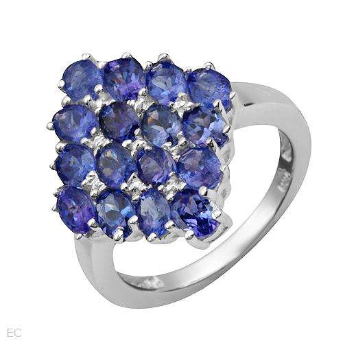 **R3950** Charming Brand New Ring With 2.72ctw Genuine Tanzanites 925 Sterling silver- Size 6