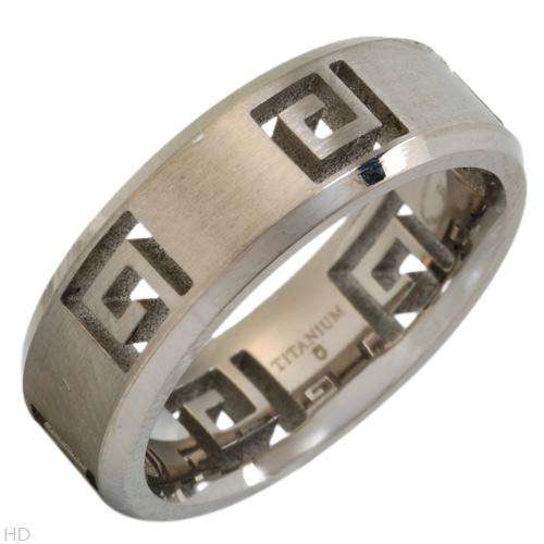 Vibrant Brand New Gentlemens Band Ring in Titanium- Size 12