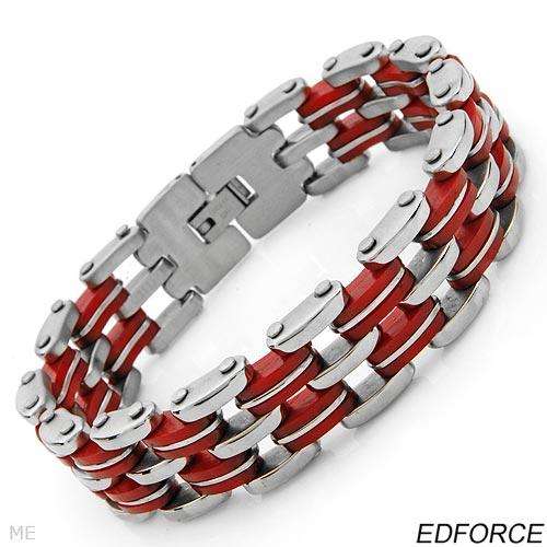 EDFORCE Exquisite Brand New Gentlemens Bracelet Stainless steel. Total item weight 69.5g Length 9in