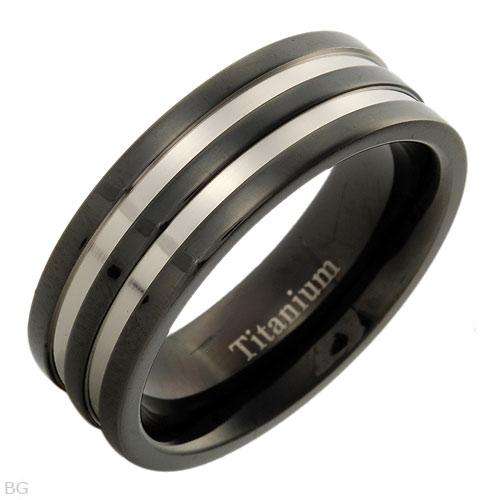 Dazzling Brand New Gentlemens Band Ring Made of Titanium- Size 9
