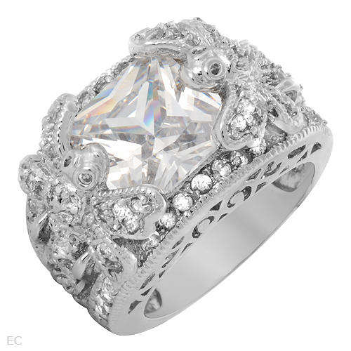Stunning Brand New Ring With 13.10ctw Cubic zirconia Beautifully Designed in 925 Sterling silver. 6
