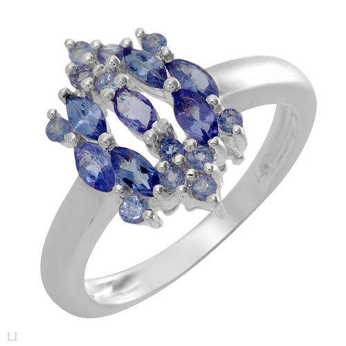 **R2150.00** Terrific Brand New Ring With 0.73ctw Genuine Tanzanites Made of 925 Sterling silver- 7.