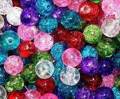 2500 Mixed Crackle Effect Glass Beads (Starting price R270) + Free Gift - SEE DESCRIPTION