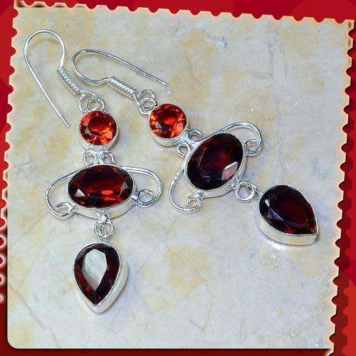 Natural Mozambique Garnet earrings