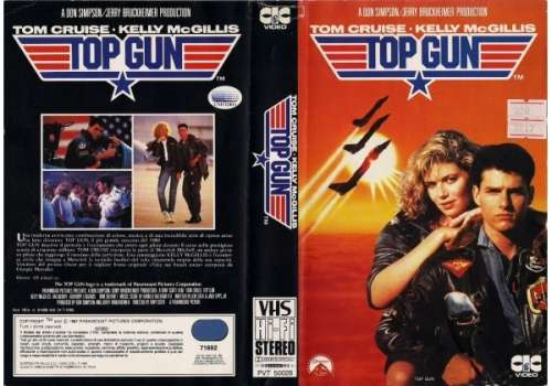 TOP GUN - VHS (1986) - Tom Cruise and Kelly McGillis