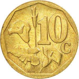 South African 10 cent coins 2000 - 2010