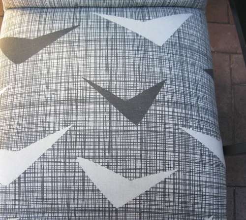 Pair Retro Armchairs in Skinnylaminc Fabric