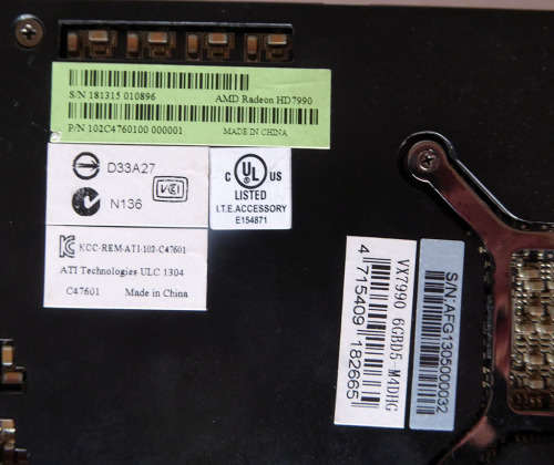 AMD Radeon HD7990 **FOR SPARES OR REPAIR* 6Gb Dual GPU  - FREE SHIPPING!