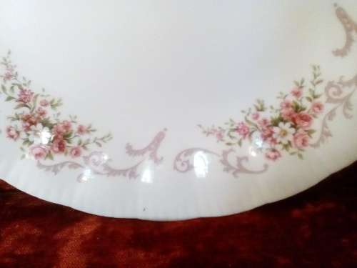 PARAGON - Rose Bouquet - Eared Cake Plate - 26cm - Pink and Gold - Beautiful !!    As New Con