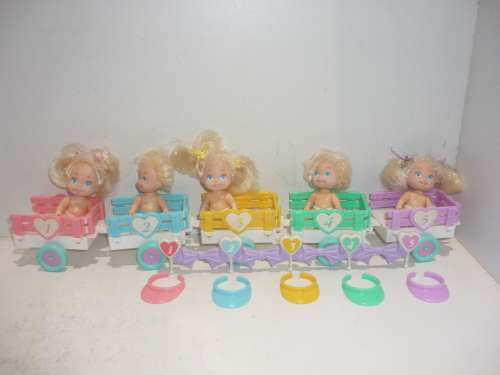 VINTAGE QUINTS TYCO DOLLS PLAY SET-WAGON FOR 5-1990