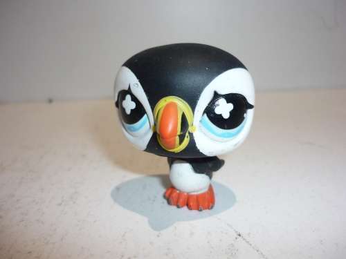 LITTLEST PET SHOP #654-BLACK WHITE PUFFIN BIRD