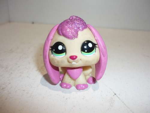 THE LITELEST PET SHOP #SPARKLE PINK AND CREAM LOP EARED BUNNY