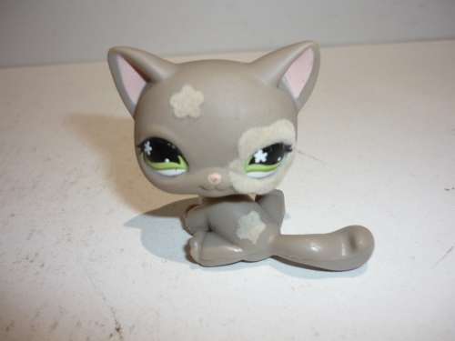 THE LITTLEST PET SHOP #467-SHORT HAIRED KITTY-FLOCKED FLOWERS