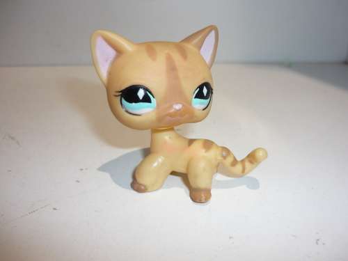 LITTLEST PET SHOP #886-LIGHT BROWN SHORT HAIR KITTY