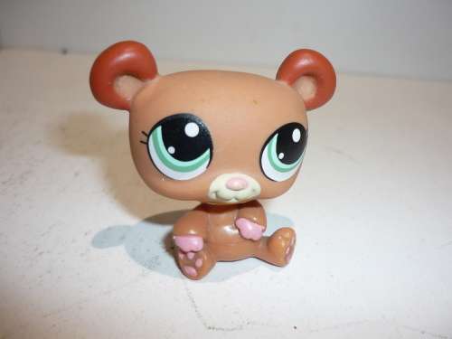 LITTLEST PET SHOP -LIGHT BROWN TEDDY-PINK NOSE