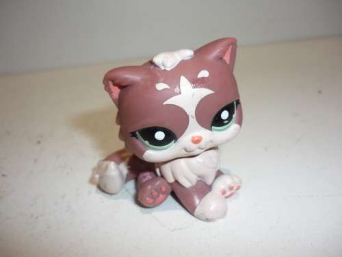 LITTLEST PET SHOP-PINK AND BROWN CAT